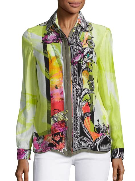 womens versace blouse|versace tops women's.